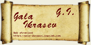 Gala Ikrašev vizit kartica